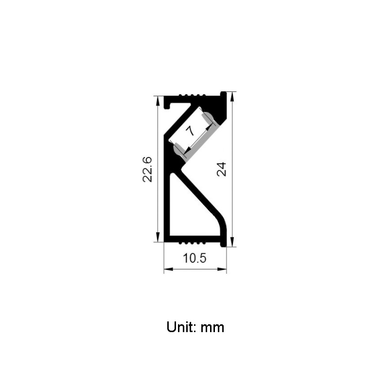 Recessed LED Light Diffuser For 7mm Narrow LED Strip Recessed LED Light Diffuser For 7mm Narrow LED Strip
